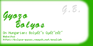 gyozo bolyos business card